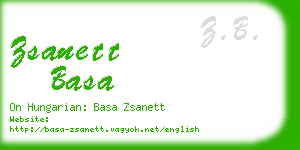 zsanett basa business card
